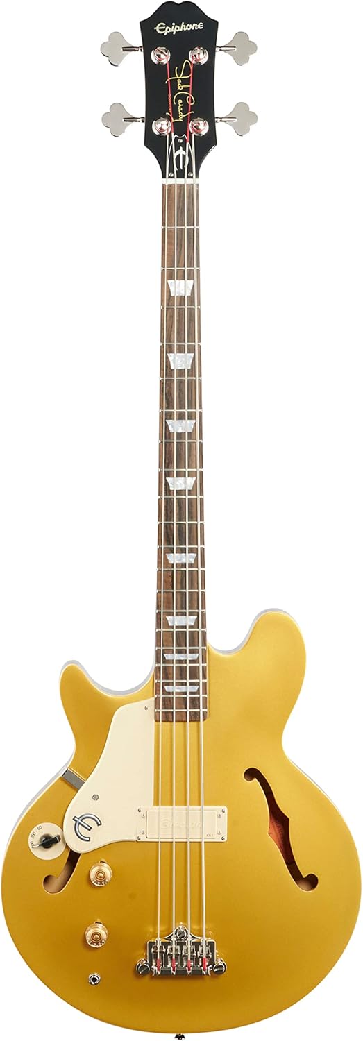 Epiphone Jack Casady Bass Guitar Lefty, Metallic Gold