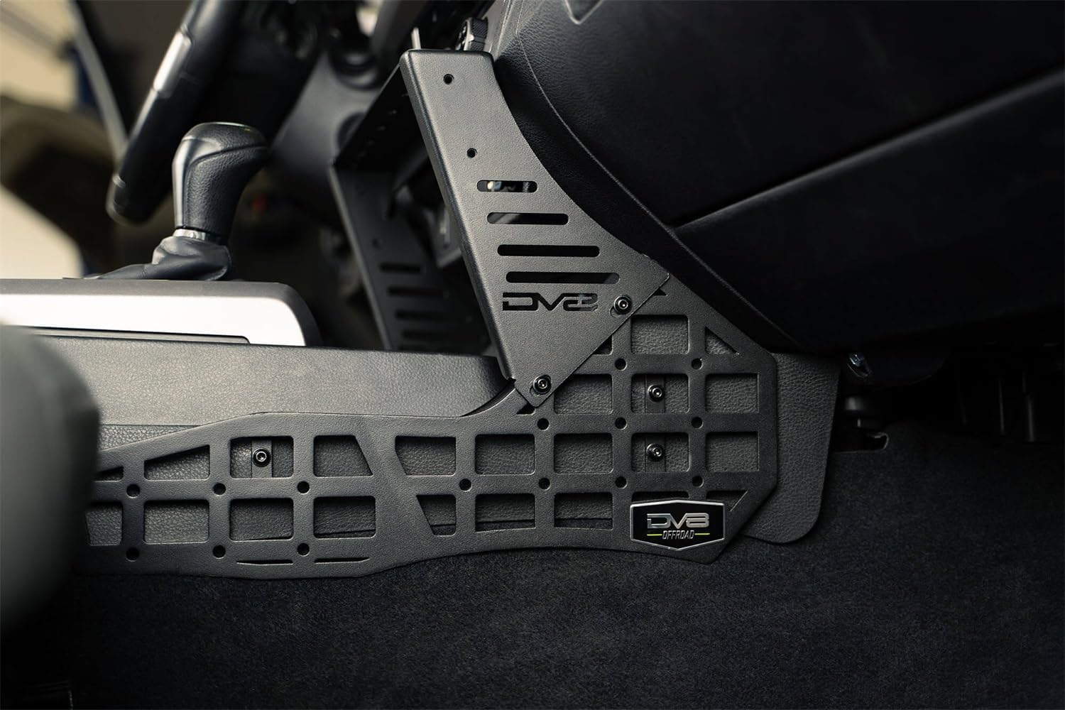 Center Console Molle Panels & Device Mount for 2016-2023 Toyota Tacoma 3rd Gen | Mount for Cell Phone, GPS, Radio, & Other Accessories | Automatic & Manual Transmissions | DV8 Offroad