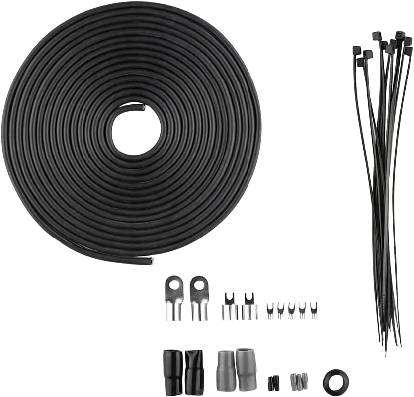 DS18 AMPKIT0/SLV - 0-GA CCA Complete Package Installation Cable Kit for Car Audio Amplifiers Silver