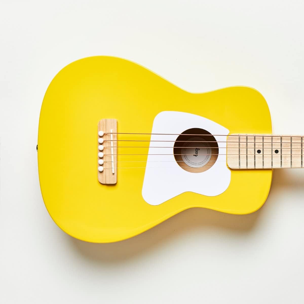 Loog Pro VI Acoustic kids real guitar for Beginners Compact size Ages 9+ Learning app and Lessons included Yellow
