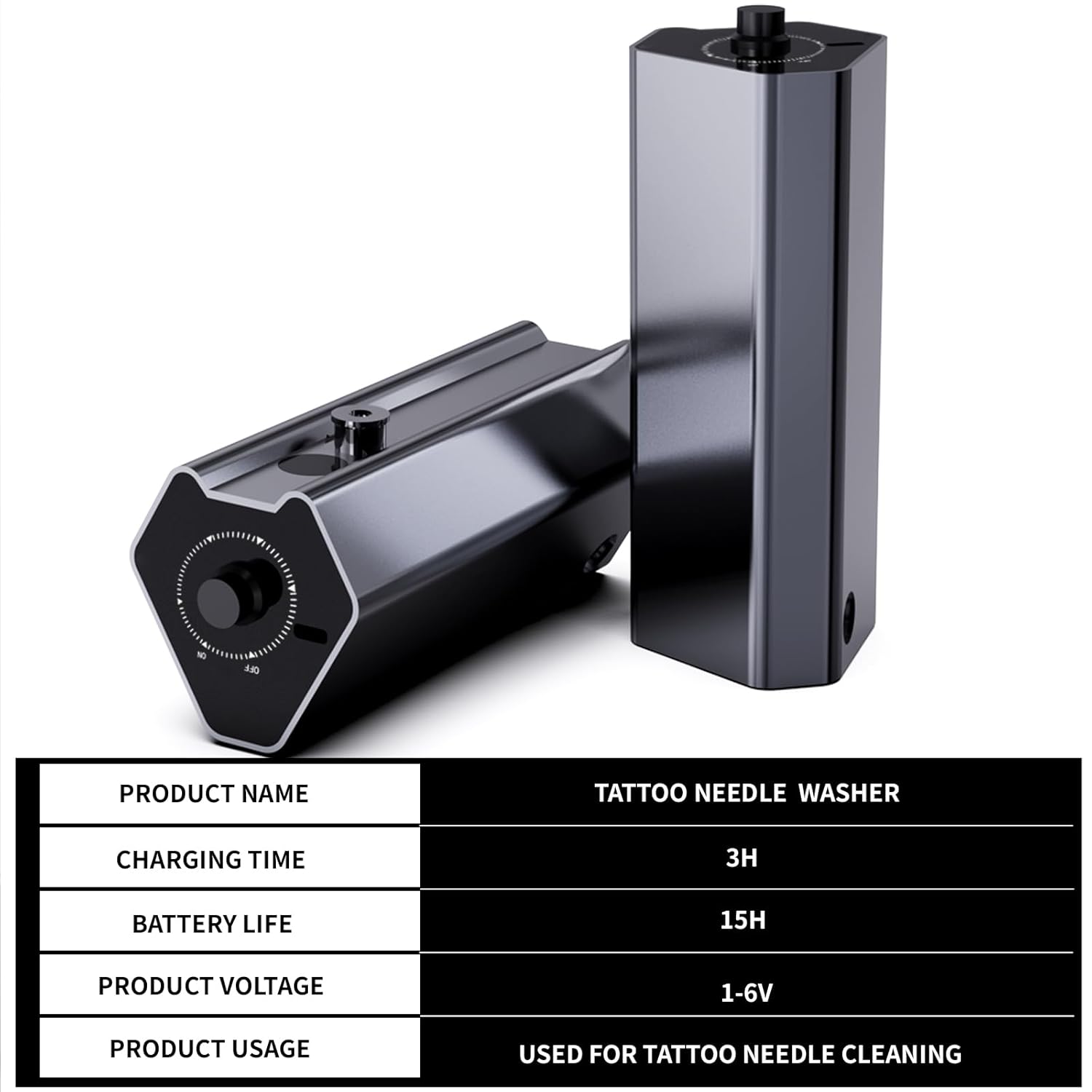 Tattoo Needle Washer Automatic Sensor Tattoo Needle Cleaning Machine Flowing Water Washing Equipment for Cartridge Needles Tattoo Cleaning Supplies Tattoo Needle Colour Rinse (Cleaning Machine)