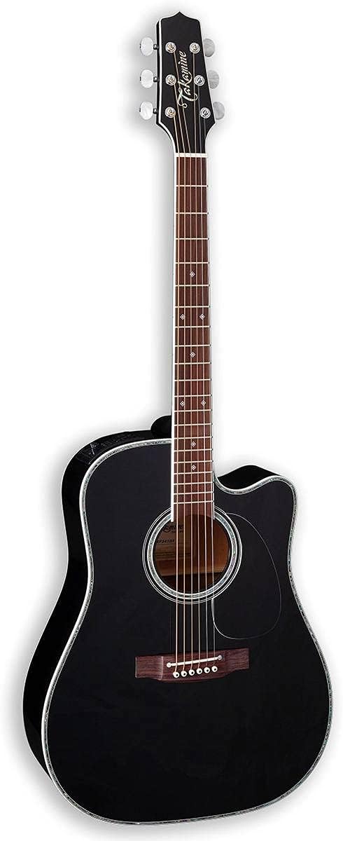 Takamine EF341DX Dreadnought Acoustic-Electric Guitar - Black