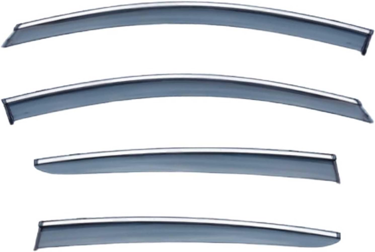 Window Deflectors for Ford Focus Hatchback/Sedan MK4-C159 2019+, Sun Rain Guard Window Visors Vent Shades with Bright Stripes Car Accessories