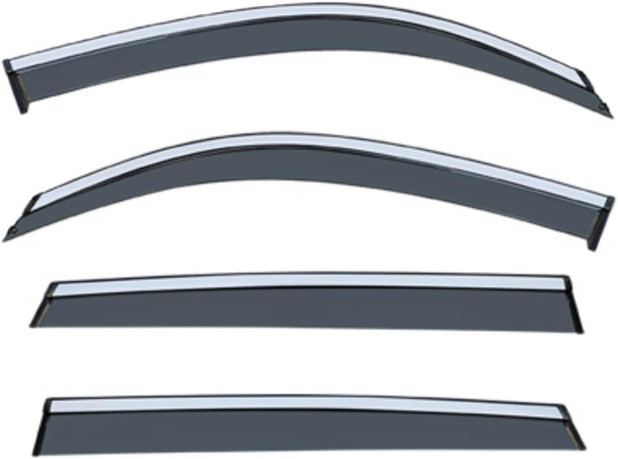 Window Deflectors for BMW X5 Standard Wheelbase MK4-G05 2019-2025, Sun Rain Guard Window Visors Vent Shades with Bright Stripes Car Accessories,4PCS