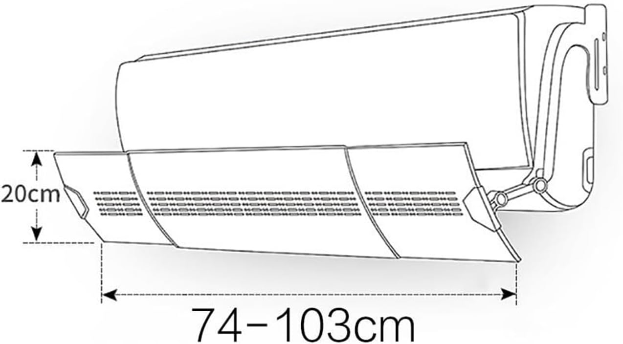 Air Conditioner Wind Deflector - Wall-Mounted Anti-Cold Wind Baffle, Thickened Telescopic Air Outlet Shield for Improved Comfort and Airflow