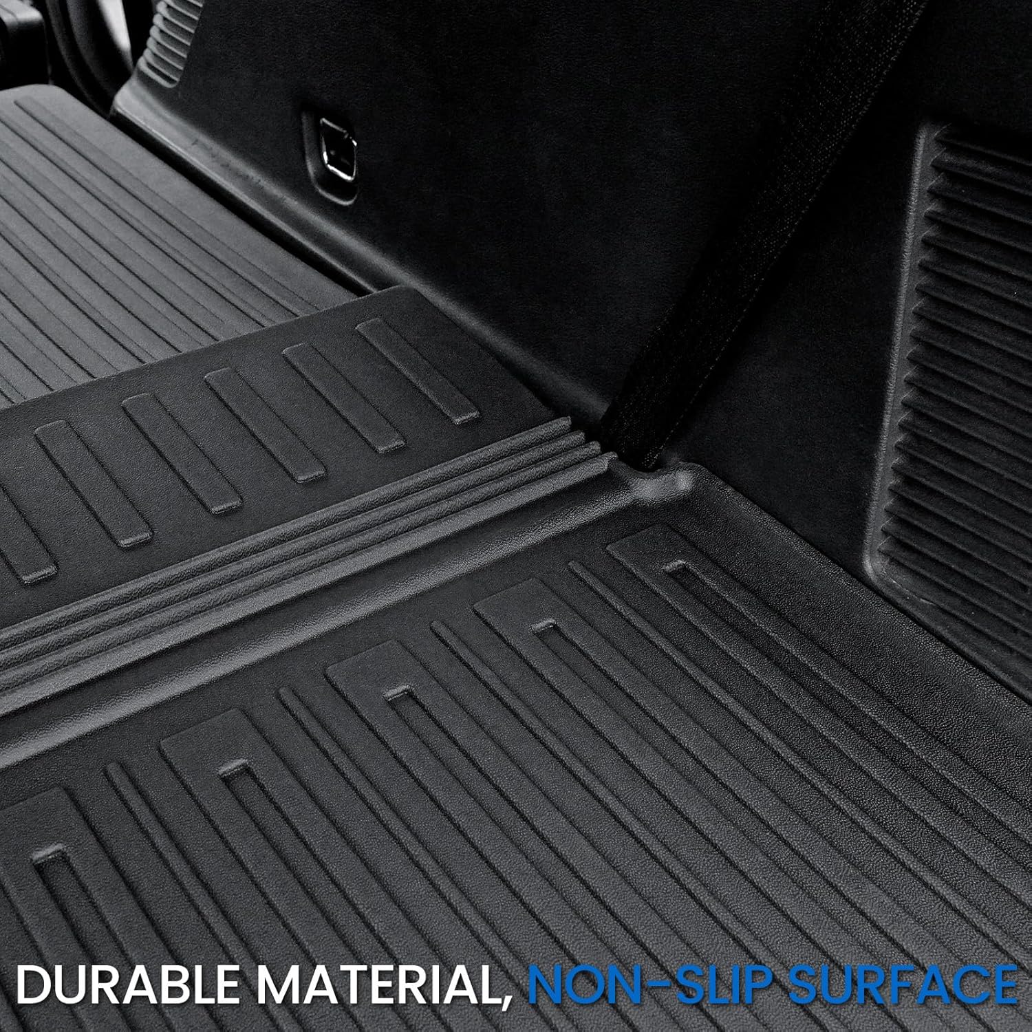 Floor Mats Cargo Mat for 2018-2024 Ford Expedition 7 Seats Accessories (Not for Max Model), All Weather TPE Cargo Liner Backrest Mats Door Sill Protectors (Floor Mats Set)
