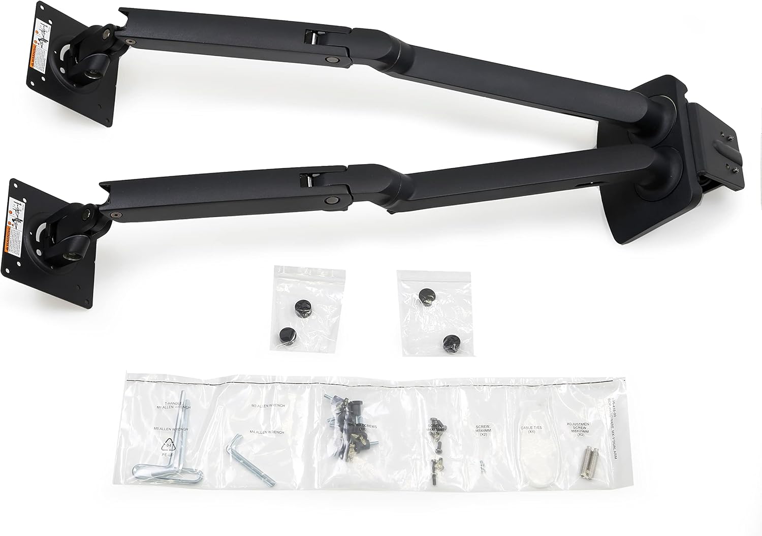 Ergotron – MXV Dual Monitor Arm, VESA Desk Mount – for 2 Monitors Up to 24 Inches, 7 to 20 lbs Each – Matte Black