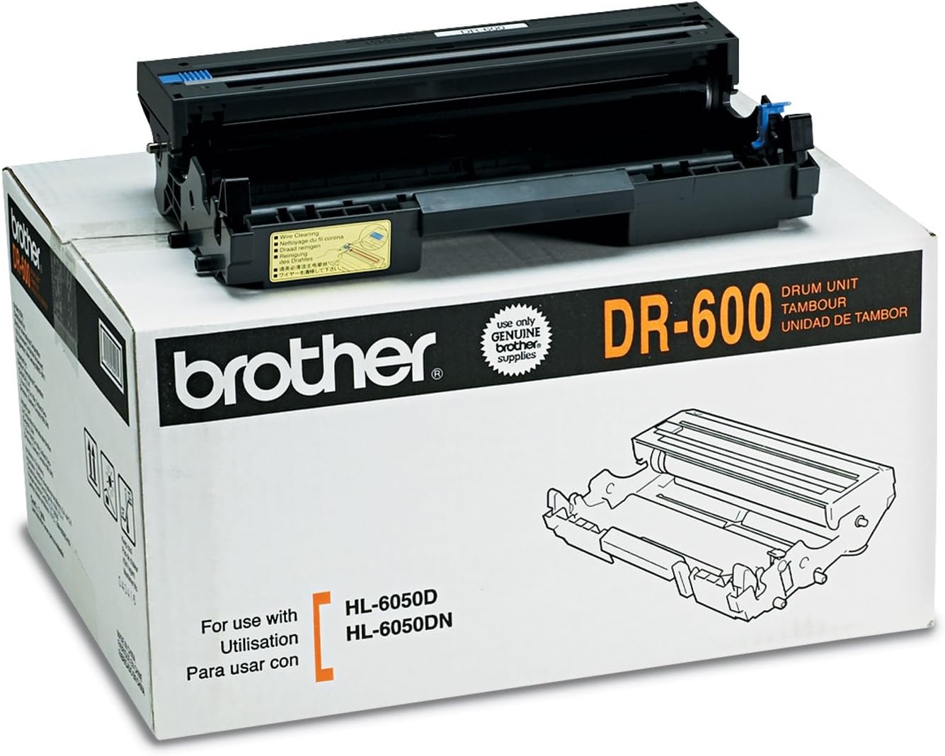 Brother DR600 Drum Unit, Black - in Retail Packaging