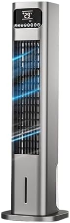 Cold Air Fan for Heating and Cooling, Bladeless Cooler Fans with Double Water Tanks, Remote Control Wide Angle Cold Fan(Gold)