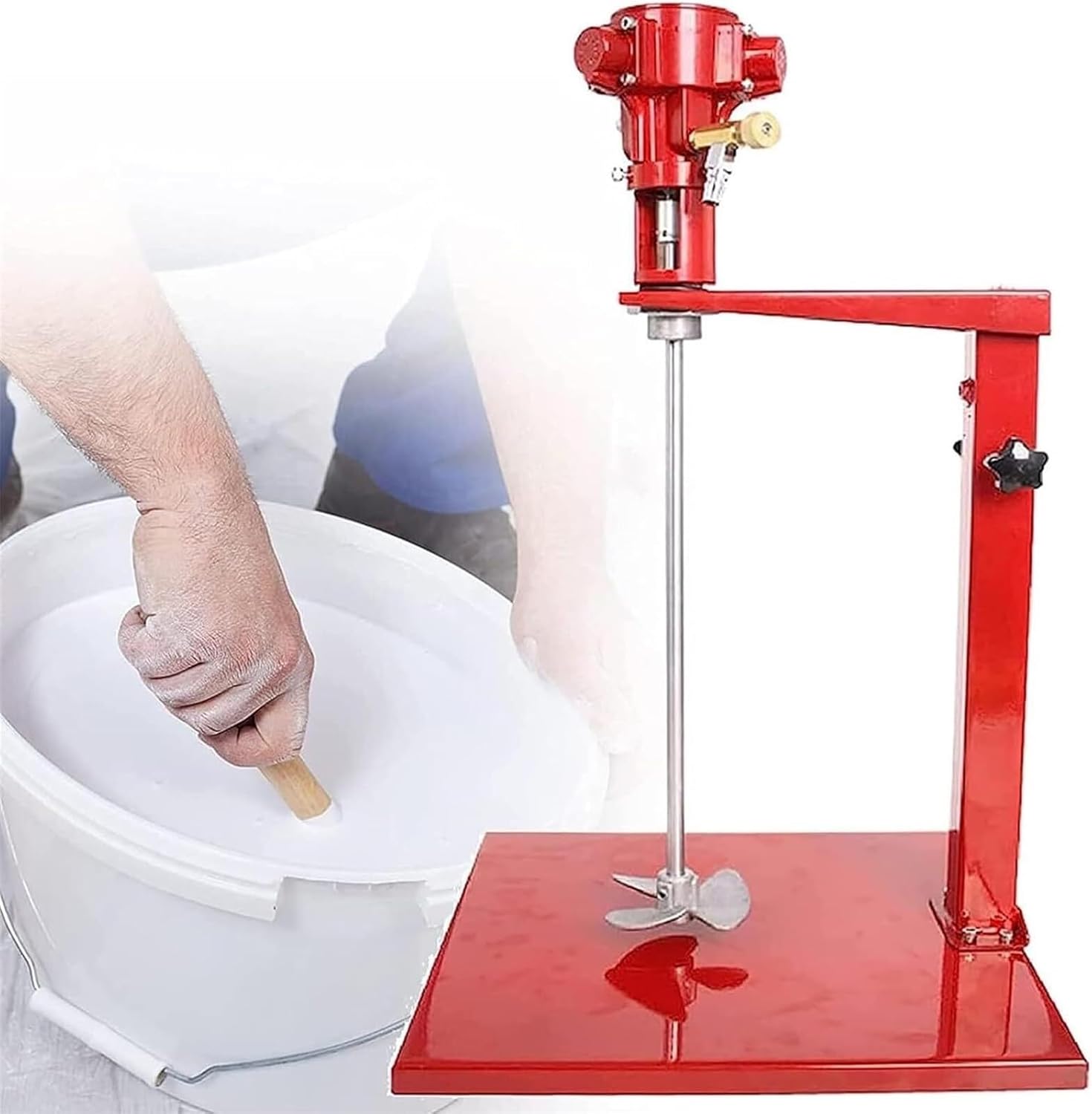 Pneumatic Paint Mixer Lift Mixer, Paint Stirring Machine with Stand, Desktop Air Agitator, for Paint Dye Hydrosol Mixing Machine