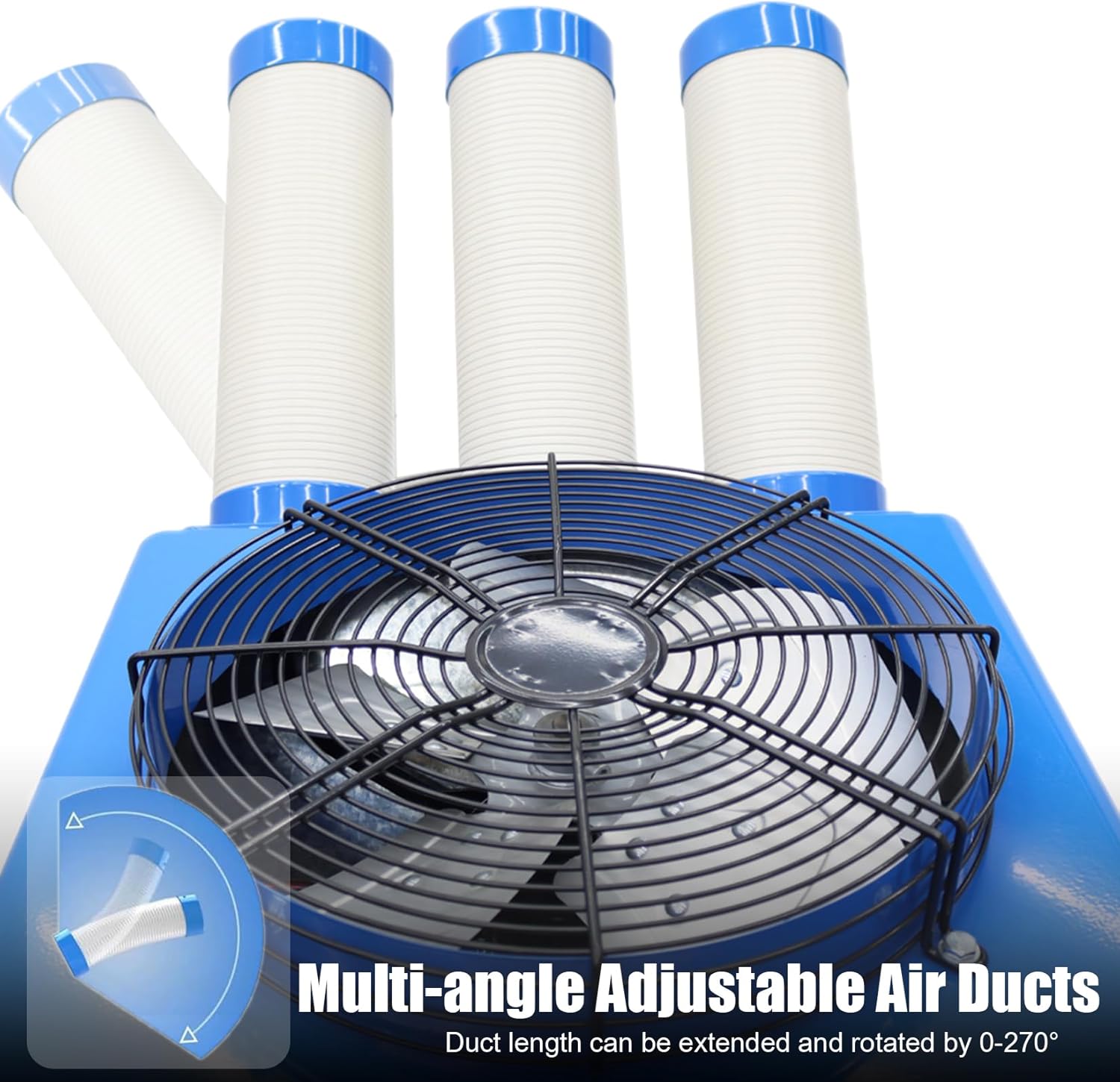 Industrial Air Conditioner Portable Spot Cooler 22178BTU/H 3 Column Air-Cooled Mobile Outdoor Cooling Aircon 220V