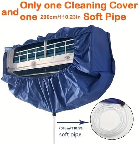 Air Conditioning Cleaning Cover: Thickened Dust Water Bag With Support Plate Cleaner Set For 9000~36000BTU Hanging AC(7pcs 120cm 47.2in)