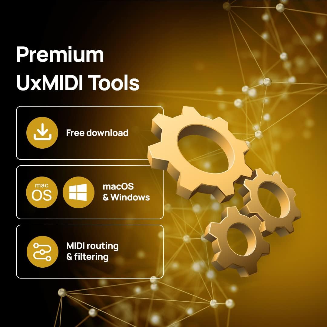 CME U6MIDI Pro + 4-Pack 1FT TRS 3.5 (A) MIDI Cables - MIDI Interface with Router, Mapper and Filter + 4-Pack TRS 3.5 Low-Profile MIDI cables
