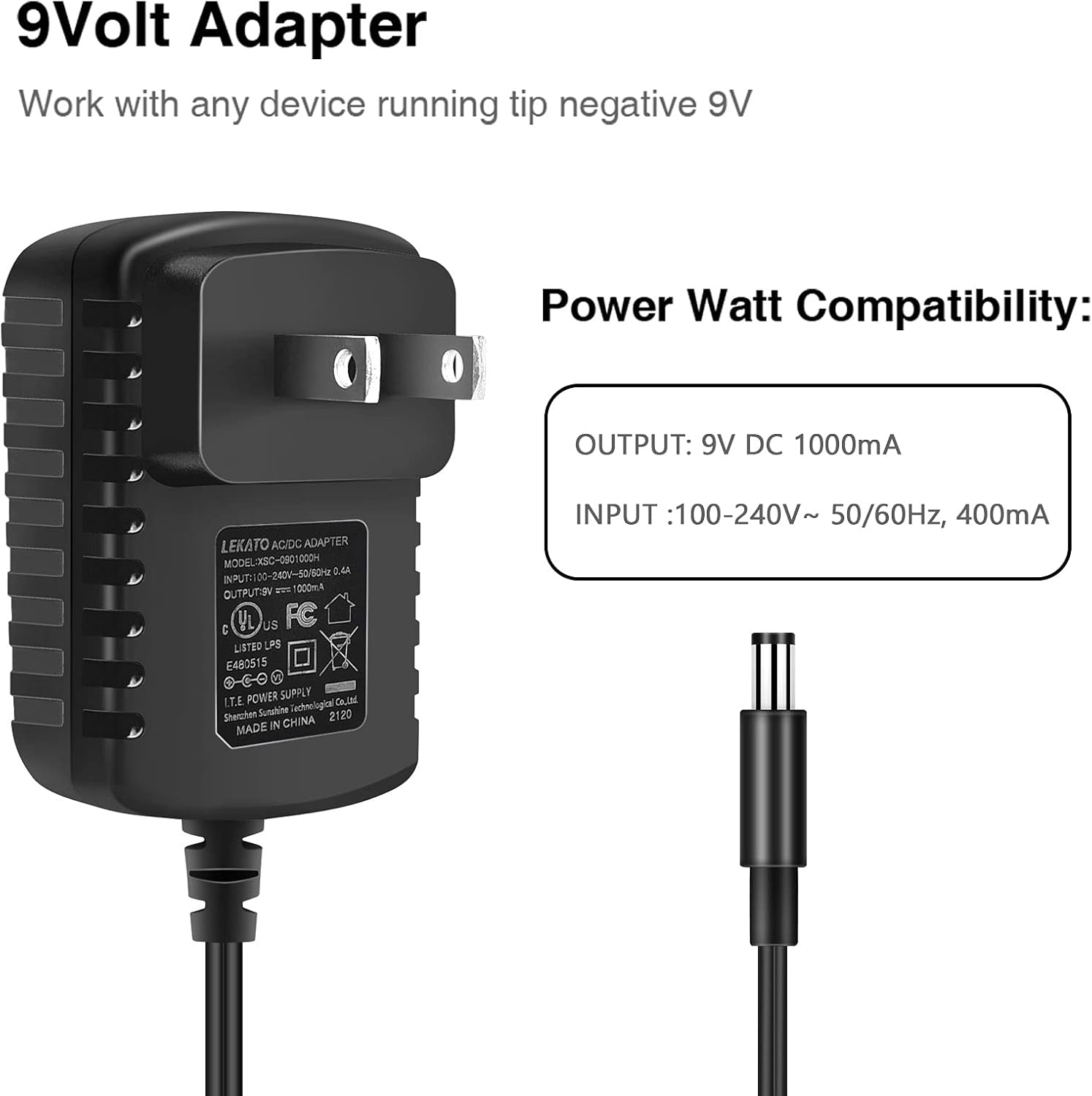 LEKATO Guitar Looper Pedal Effect Pedal with Tuner Function Looper Pedal Loops 9 Loops 40 minutes Record Time with USB Cable and 9V 0.6A Pedal Power Supply Adapter