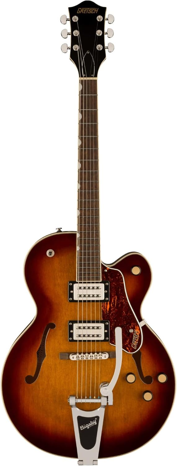 Gretsch G2420T Streamliner 6-String Electric Guitar (Havana Burst) Bundle with Gretsch G2420T Tweed Hard Shell Case (Brown) (2 Items)