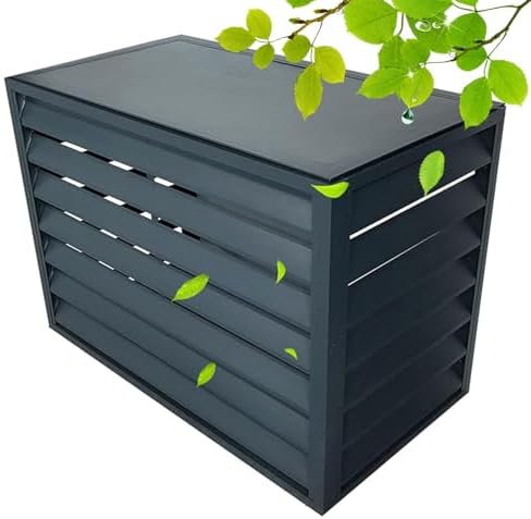 Outdoor Privacy Fence Screen Air Conditioner Cover for Outside Units, Window Aluminum Protective Cover Air Conditioning Cover, Trash Can Enclosure Flower Stand Decorative for Patio