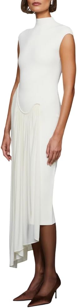 Et Ochs Womens Francis Knit Combo Midi Dress