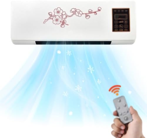 Mini Air Conditioner Wall Mounted Fan Bedroom Air Heating Fan, Portable Heating System, Air Conditioner Fan With Digital Display