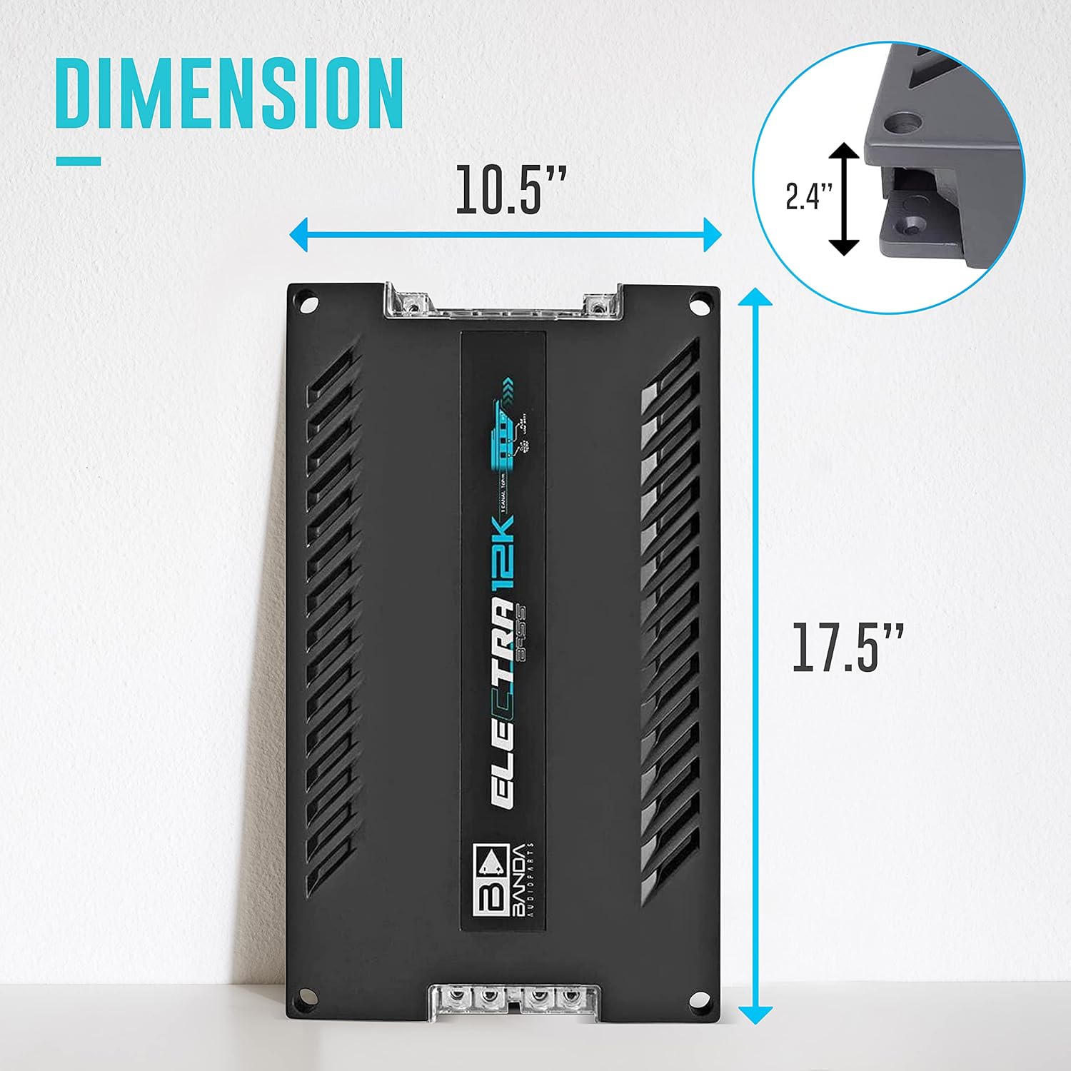 Banda Electra Competition Class High Power Car Audio Bass Amplifier 12000 Watts 1 Ohm Stable (12K1OHM)