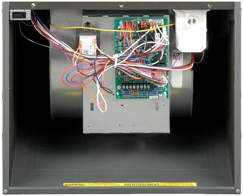 Goodman 96% AFUE, 60,000 BTU/h Capacity, Upflow/Horizontal Configuration, Single-Stage Natural Gas Furnace with Nine-Speed ECM Blower Motor GM9S960603BN - Includes Thermostat