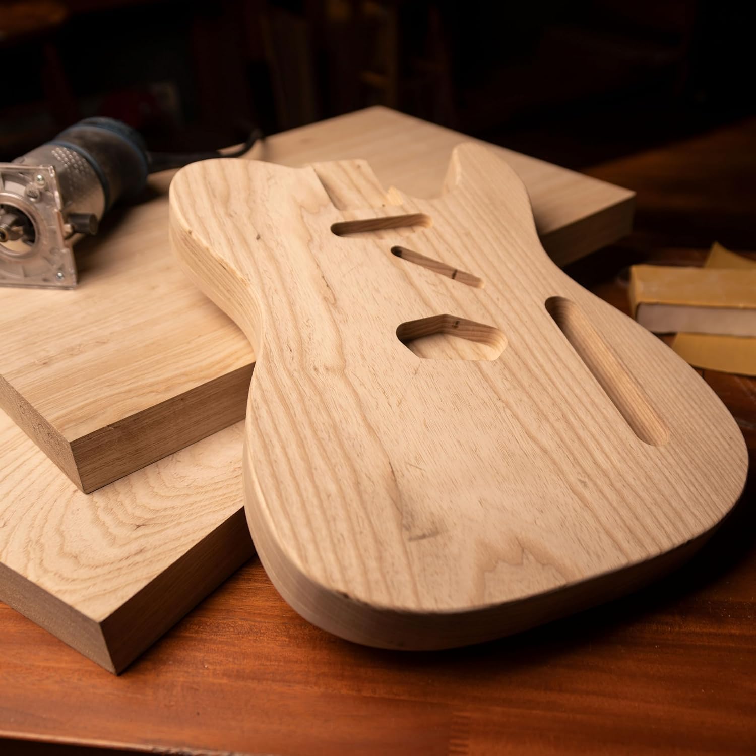 StewMac Swamp Ash Electric Guitar Body Blank, 3-Piece (2622)