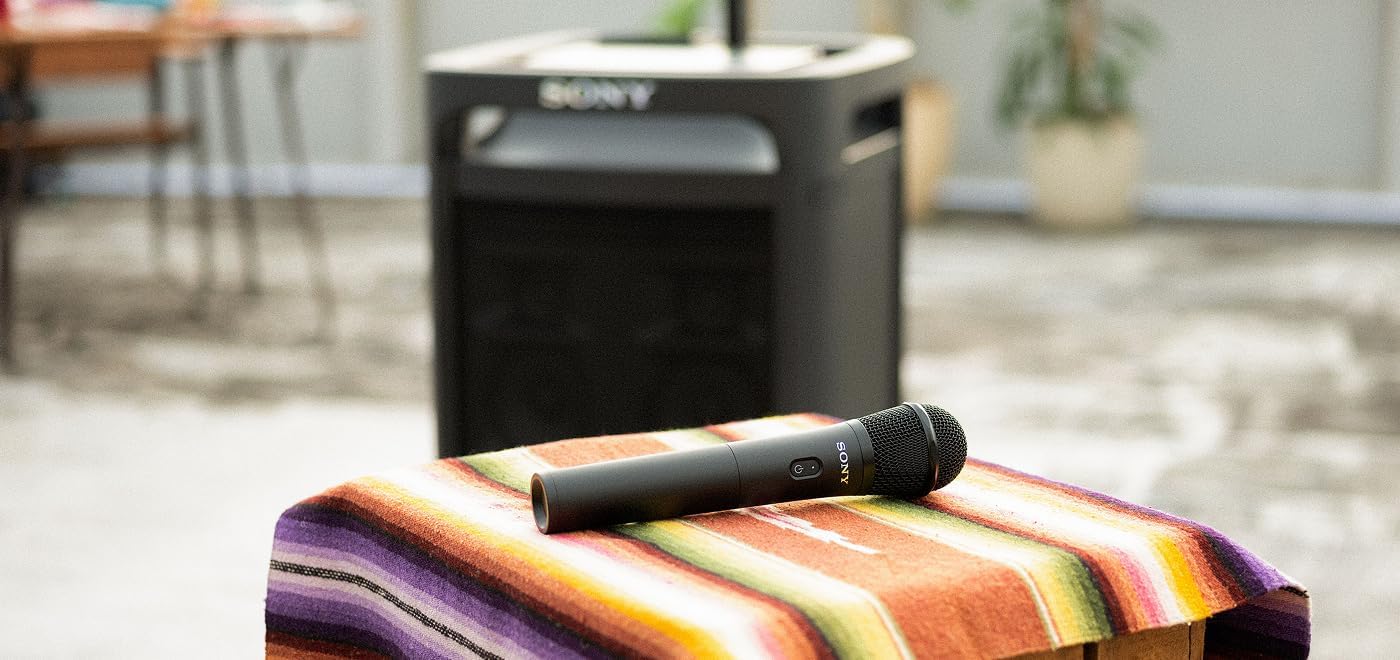 Sony SRS-XV500 Portable Bluetooth Karaoke Party Speaker & Karaoke Machine, 25-Hour Battery, Splash Resistant, Ambient Lights + ULT MIC Wireless Mic