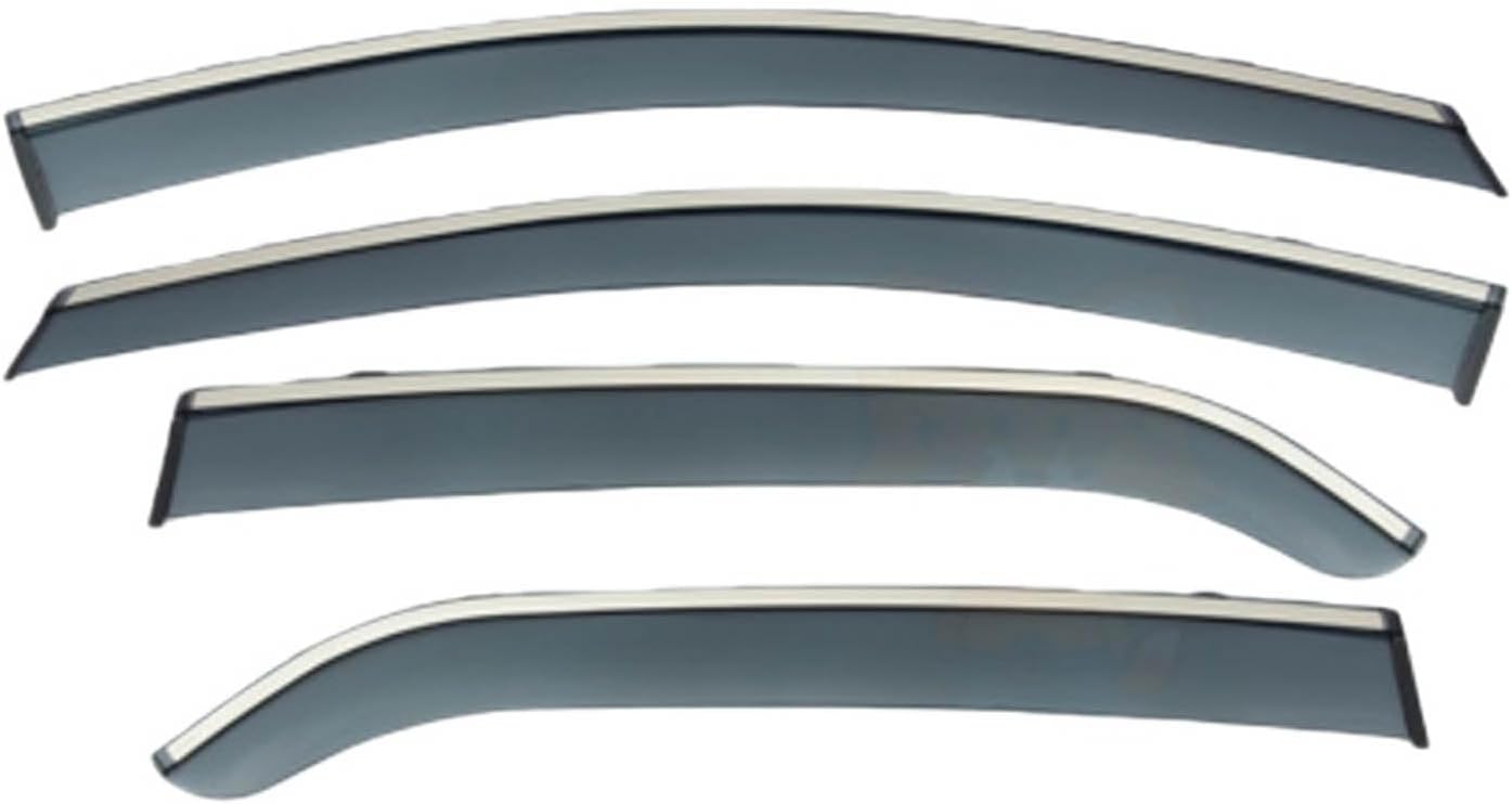 Window Deflectors for BYD Yuan PRO/Yuan EV New Energy MK1 2016+, Sun Rain Guard Window Visors Vent Shades with Bright Stripes Car Accessories