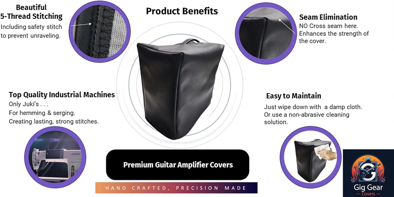 Gig Gear Cover for Boss Waza Cabinet412 Guitar Amplifier | Genuine Waterproof Cordura or Synthetic Leather Fabric | Select Color, Padding & Pocket Options | Made in US
