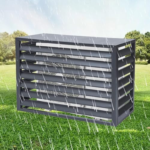 Air Conditioner Fence Panels, Outdoor Privacy Fence Covers, Hid Air Conditioner Rack Flower Stand, All Weather, Noise Reduction(Gray,1.5P)