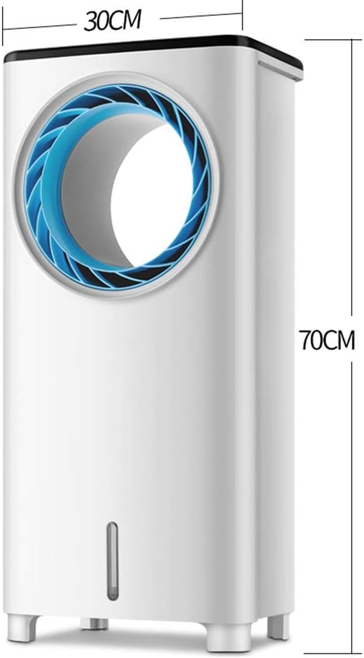 Cooling Fan Evaporative Cooler, Portable Bladeless Air Cooler, Electric Fan Humidifier with Remote Control, LCD Display, 3 Modes Air Conditioner for Indoor Home Office Dorms Oscillation Function