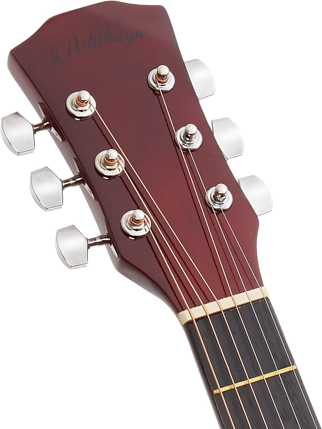 Ashthorpe 41-inch Beginner Cutaway Acoustic Guitar Package (Red), Full Size Basic Starter Kit w/Gig Bag, Strings, Strap, Tuner, Picks