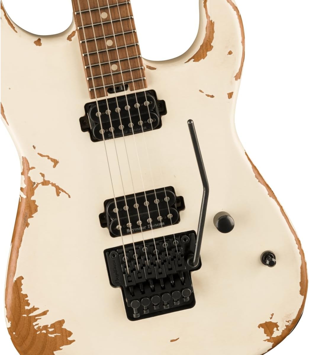 Charvel Pro-Mod Relic San Dimas Style 1 HH FR PF Electric Guitar - Weathered White