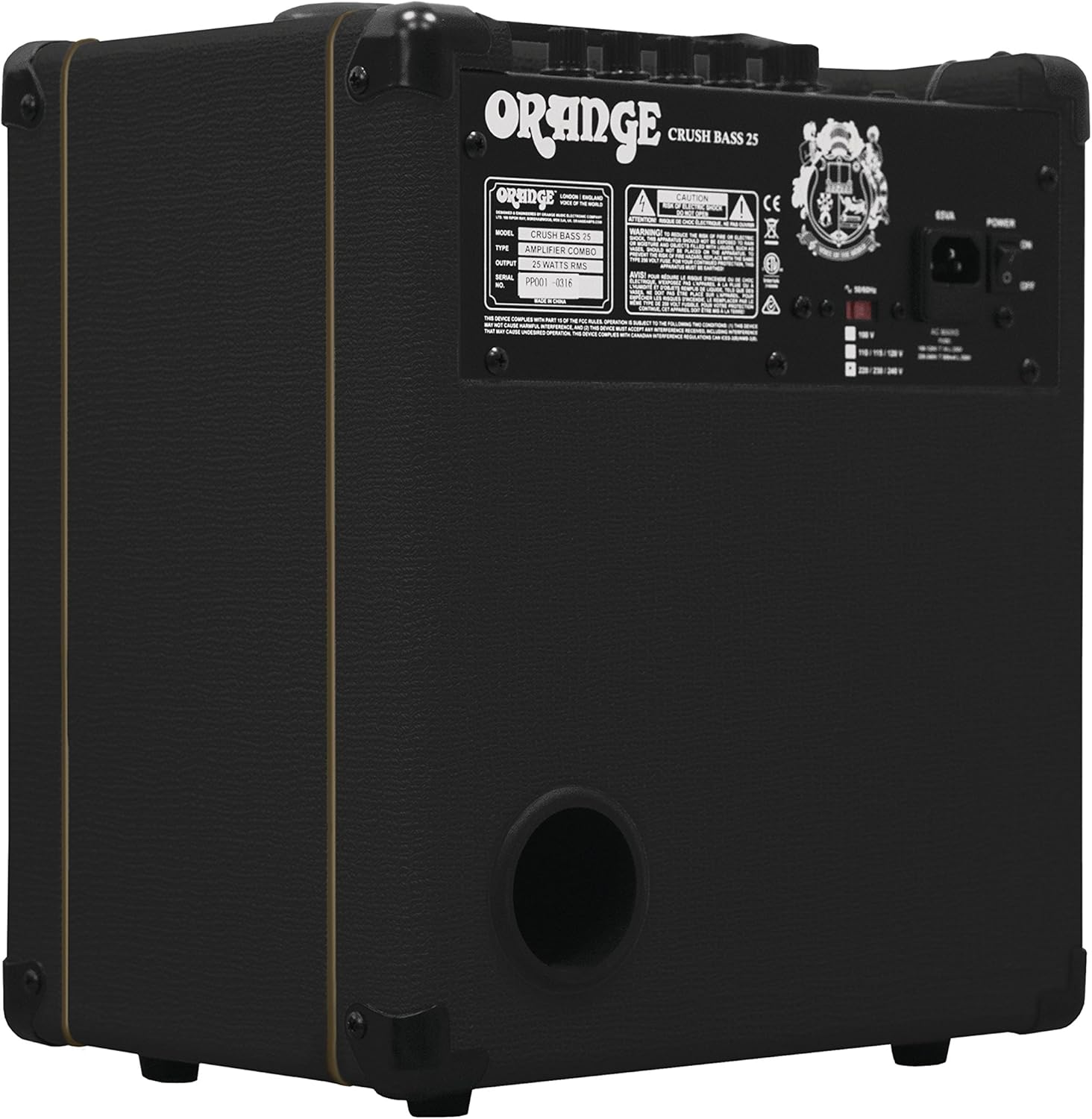 Orange Crush Bass 25W Bass Guitar Combo Amp, Black