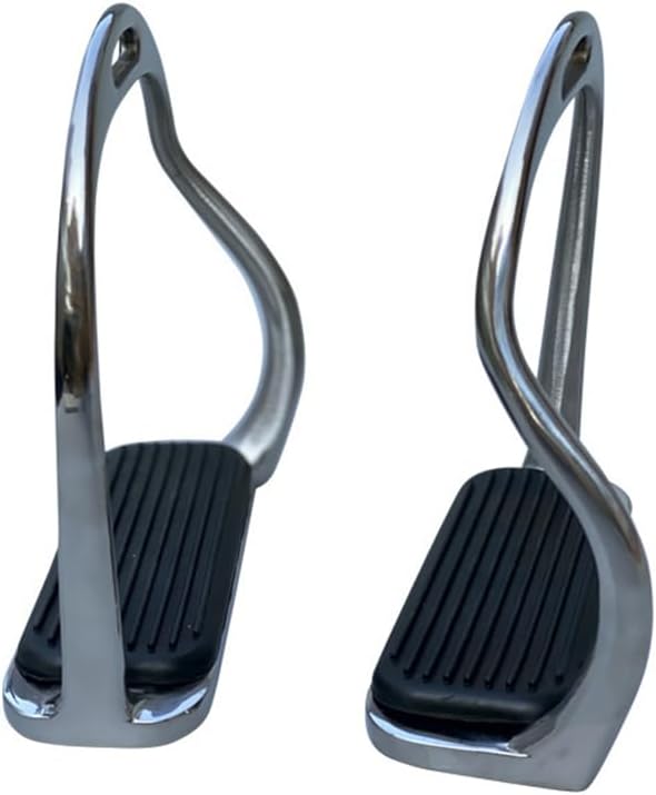 UNISTRENGH Western Stainless Steel Horse Riding Stirrups Equestrian Saddles Accessories Anti-Skid Horse Pedal Super Lightweight Equestrian Safety Equipment