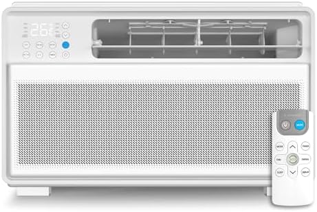 ZAFRO 12000BTU Window Air Conditioners Cool up to 550 Sq. Ft,2 Cooling & 4 Fan Speeds,Ultra-Quiet, Remote Control, Sleep Mode & Energy Saving AC Unit for Bedroom, Living Room,White[2025New]