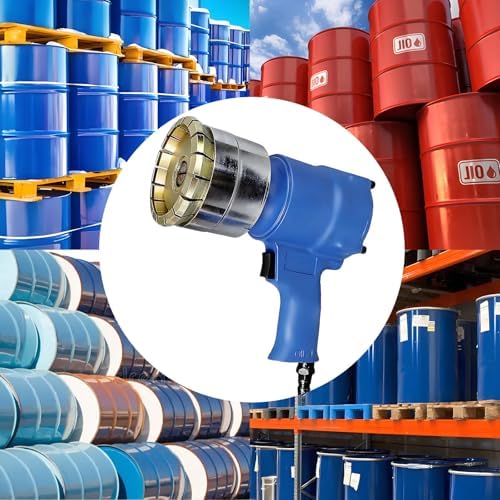 200L Pneumatic Oil Barrel Crimper - Handheld Drum Sealing Machine for Paint Barrels, Φ35mm & Φ75mm Capping Tool, 1300Lbs Pulling Force, Industrial Quality