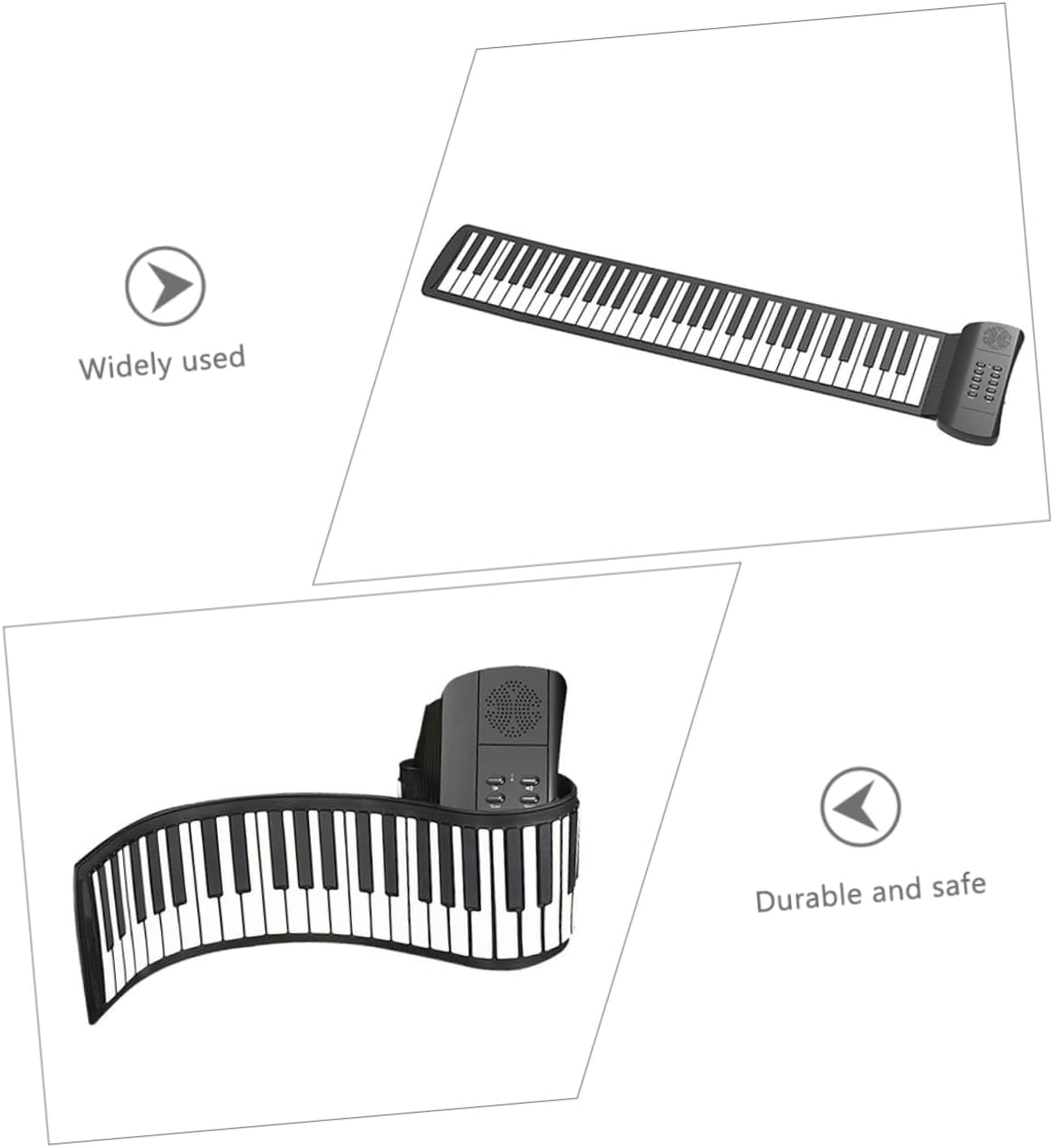 Silicone Roll-up Piano Electronic 61-key Boys and Girls Piano Keyboard Portable for Boys and Girls