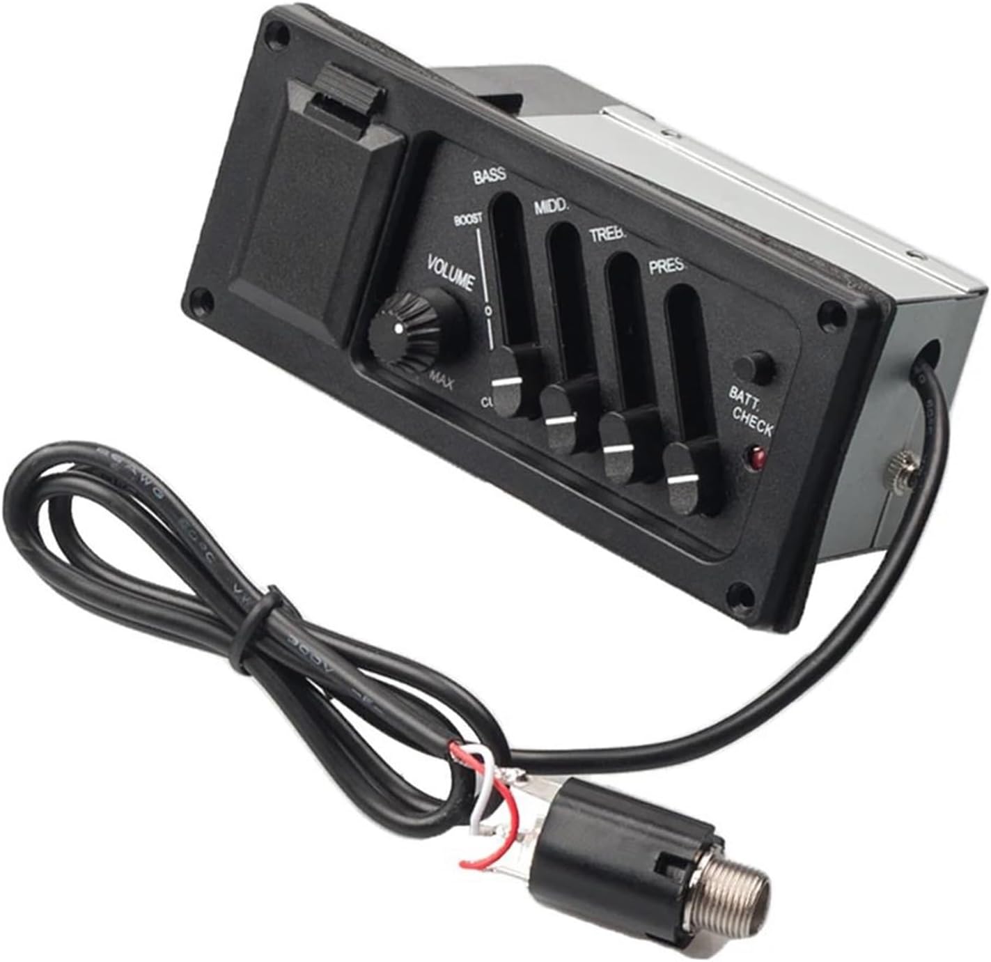 acoustic guitar pickup kit 10pcs 4 Band Acoustic Guitar Preamp Amplifier EQ Pickup Acoustic Guitar Amplifier Preamps Flat Side