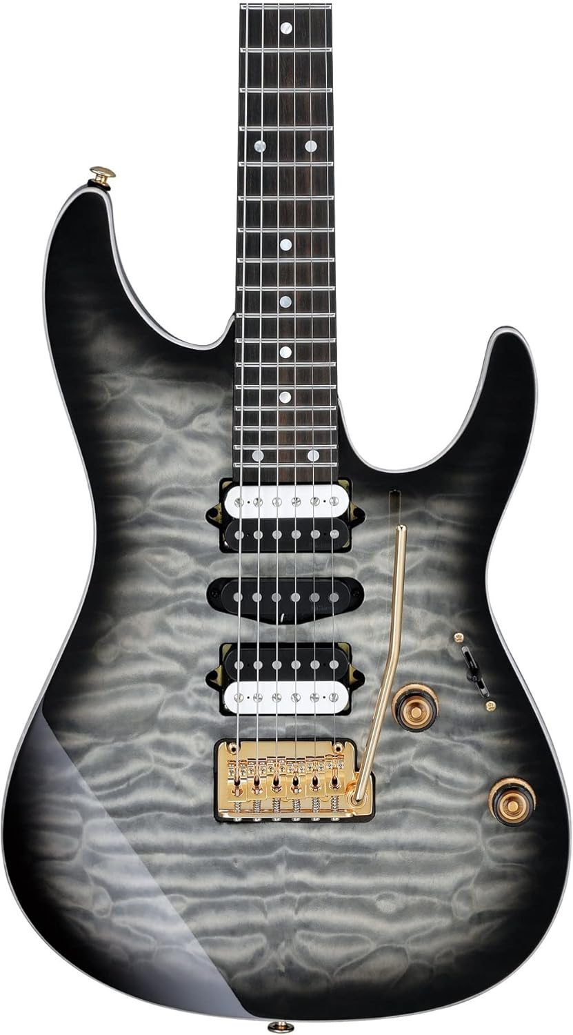 Ibanez Premium AZ47P1QM Electric Guitar - Black Ice Burst