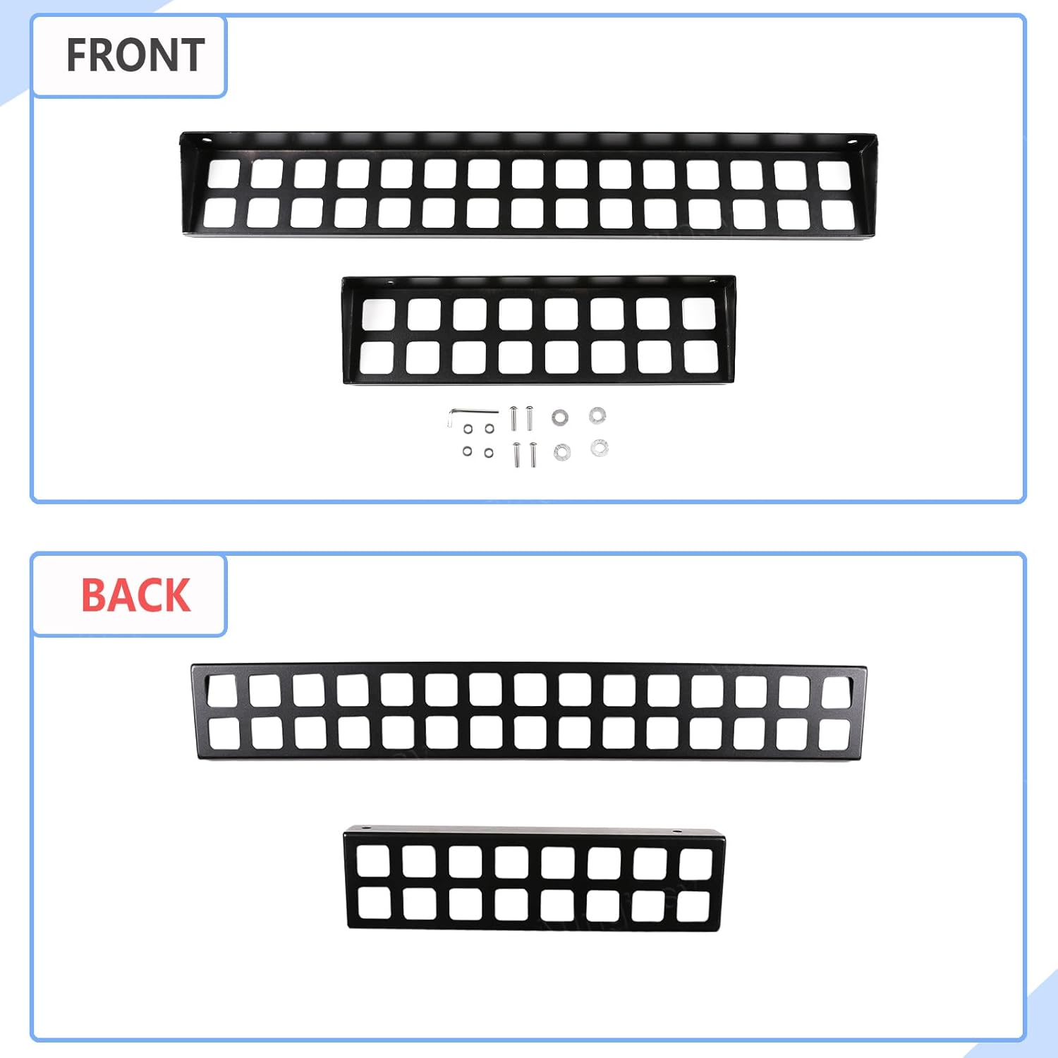 Aunginsy Backseat Car Organizer Tray Compatible with Toyota Tacoma 2016-2023 Aluminum Second-Row Seat Back Storage Partition Storage Rack Shelf Panel Hanging Expansion Storage Baffle Box Accessories