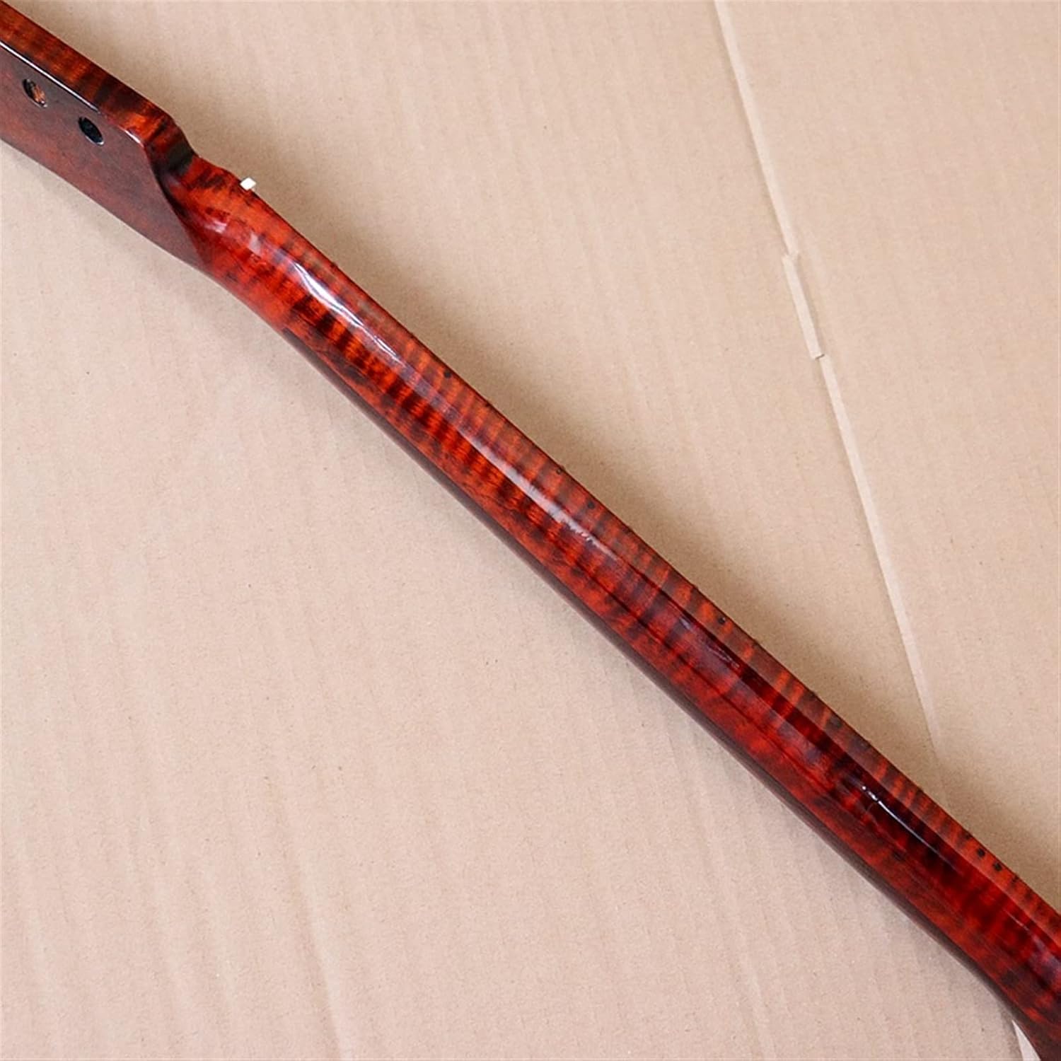 ZUZU Maple Electric Guitar Neck One Piece Wood Grossy Guitar Arm 21 Frets Unfinished Guitar Neck