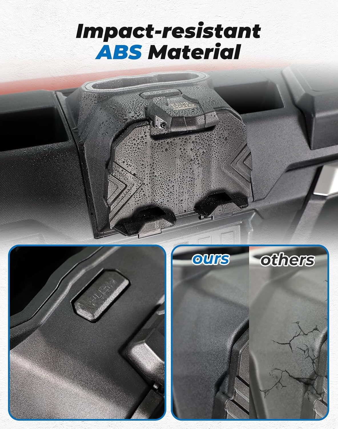 KEMIMOTO Tablet Phone Holder w/Versatile Storage Box Compatible with Polaris Ranger 1000/1000 XP/XP Crew 2018-2024, Electronic Device Mount for Phones Tablets & GPS, Dash Mounted Holder Accessories