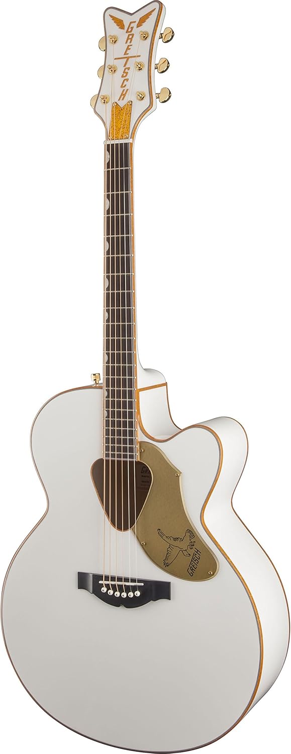 Gretsch G5022CWFE Rancher Falcon Jumbo Cutaway Acoustic-Electric Guitar - White