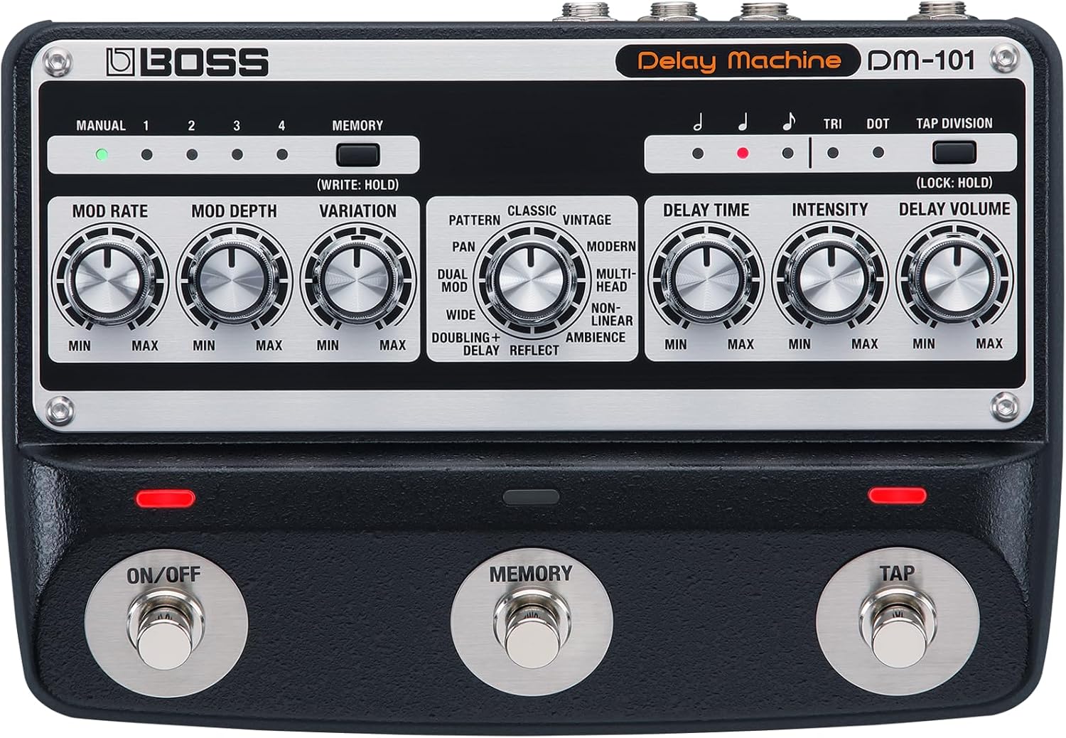 BOSS DM-101 Delay Machine | Ultimate Analog Delay Pedal with Advanced Technology | Warm, Saturated and Highly Musical Sound | 12 Different Modes | Stereo Operation | 127 User Memories