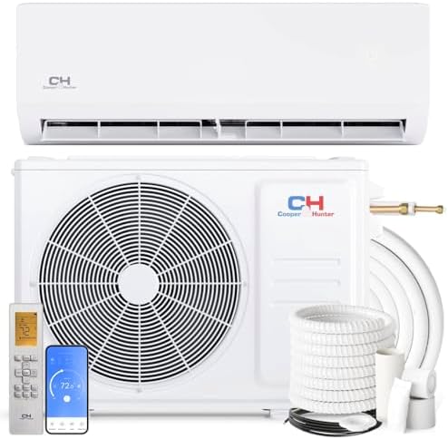 Cooper & Hunter Olivia Series, 24,000 BTU, 230V, 21 SEER2, Single Zone Mini Split AC/Heating Ductless Inverter System, Including Installation Kit & Smart Kit