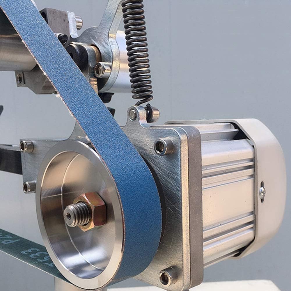 5500W Electric Belt Sander Machine,Multi-function Desktop Belt Machine,Forward & Reverse 90° Rotation Desktop Abrasive Belt Machine,30M/S Line Speed