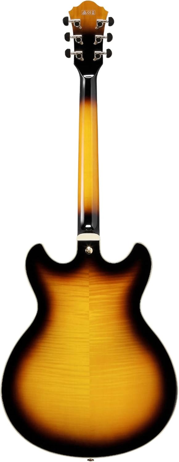 Ibanez AS93FMAYS AS Series Artcore Expressionist 6-String Hollow Body Electric Guitar (Antique Yellow Sunburst)
