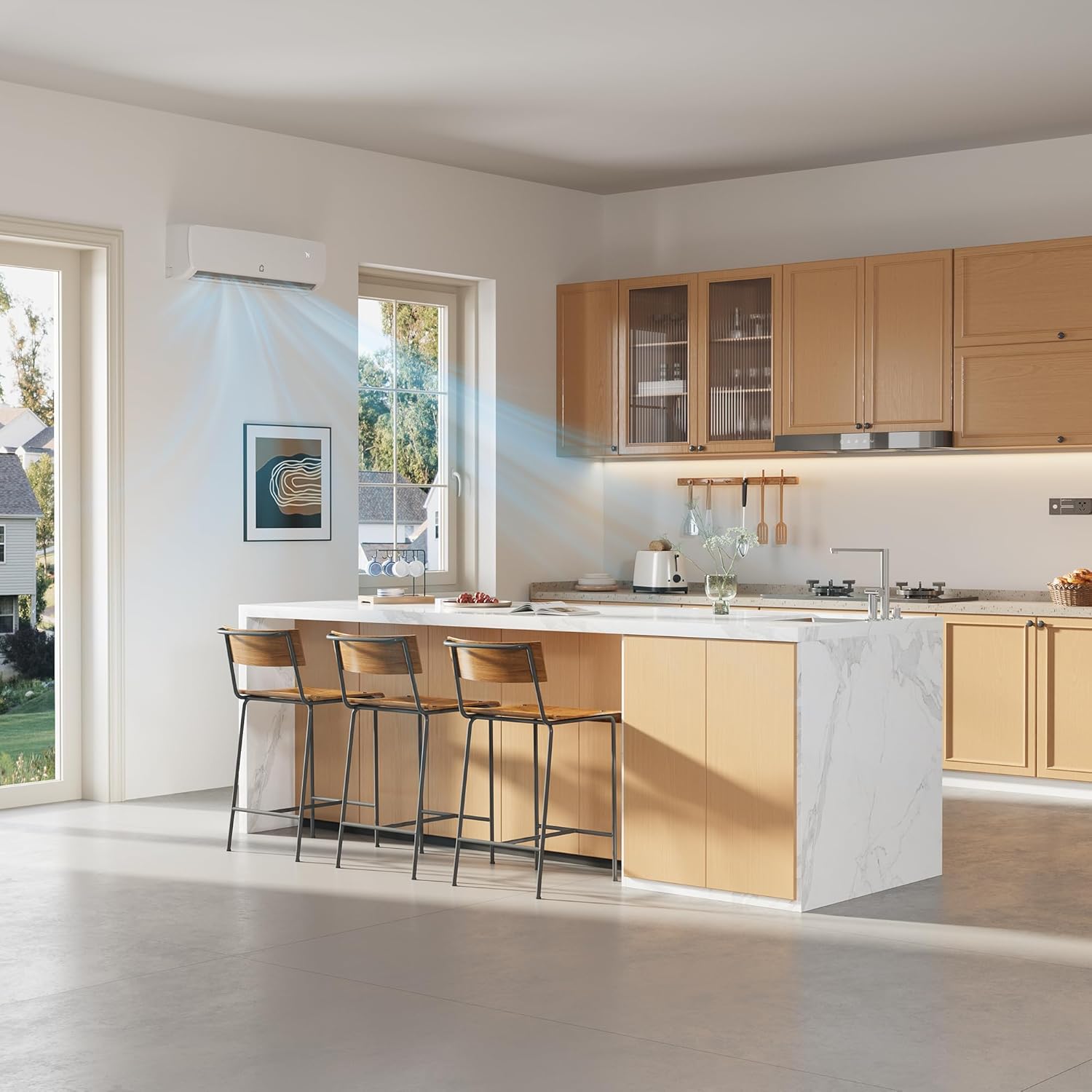 Ultra-Quiet 42dB |12000 BTU 19 SEER Ductless Mini-Split Air Conditioner Heat Pump | 3-in-1 Cooling, Heating & Dehumidifying | 230V White Inverter AC System | Includes 10ft Pre-Flared Line Set