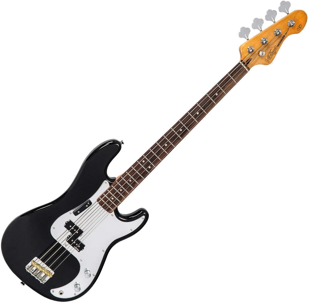 VINTAGE V4 BASS GUITAR - ROCKER BLACK