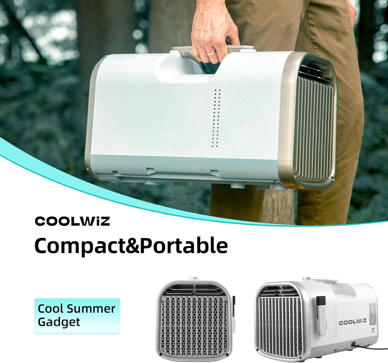 Portable Camping Air Conditioner with Smart Panel,High-Efficiency Portable AC Unit 4500BTU,Outdoor Camping ac for Tents, Cars, Trucks, Parties, Fishing,RV Van Life and Home Use
